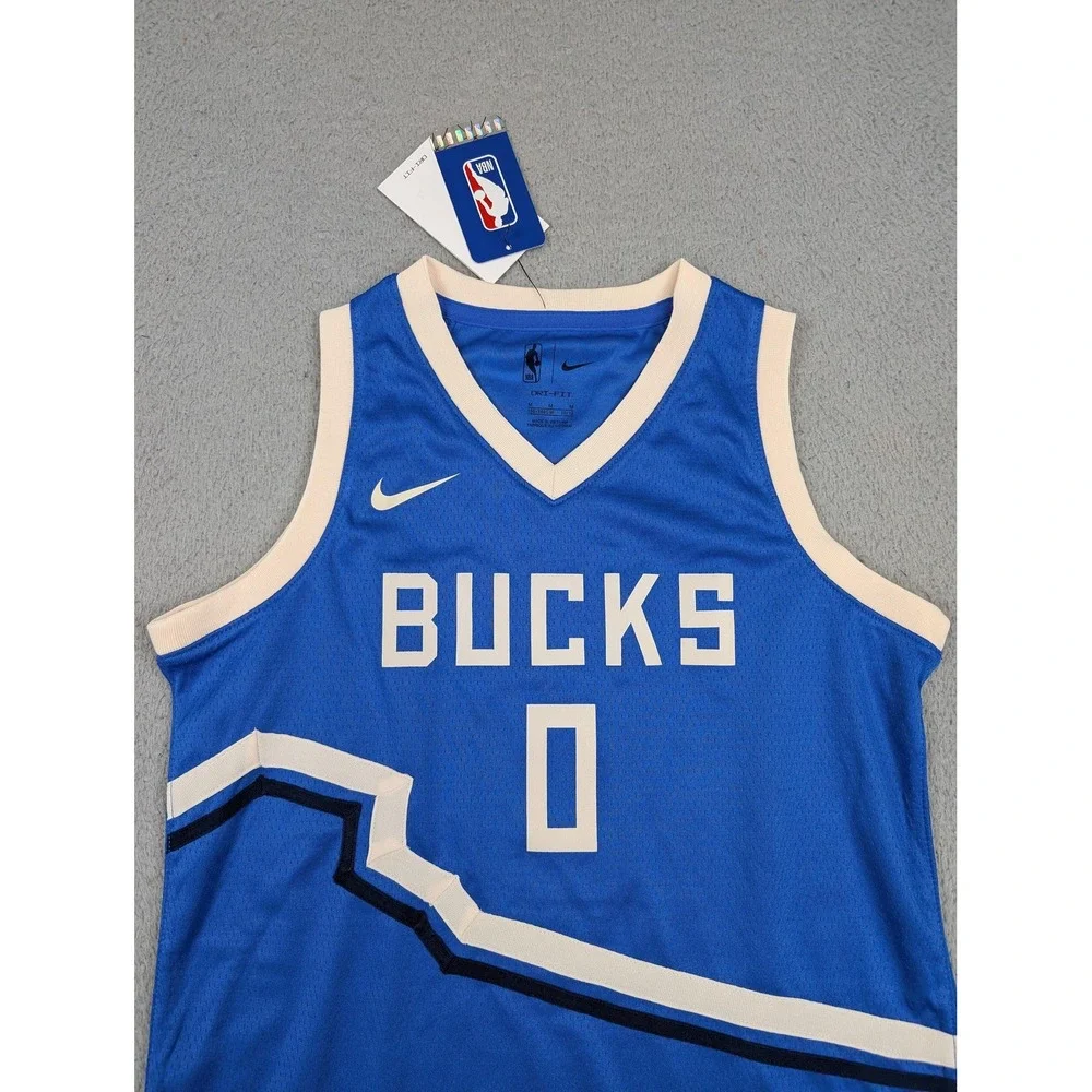 Nike Milwaukee Bucks Jersey Youth‎ Medium 10/12 NBA Damian Lillard Swingman New